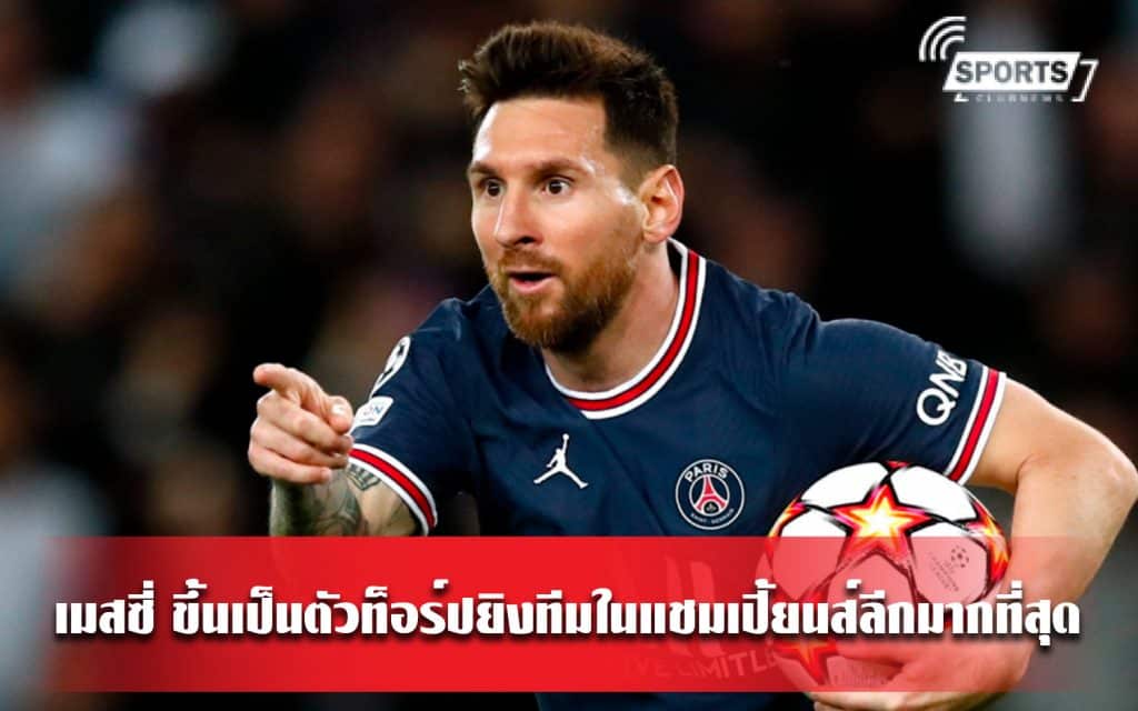 เมสซี่ ขึ้นเป็นตัวท็อร์ปยิงทีมในแชมเปี้ยนส์ลีกมากที่สุด