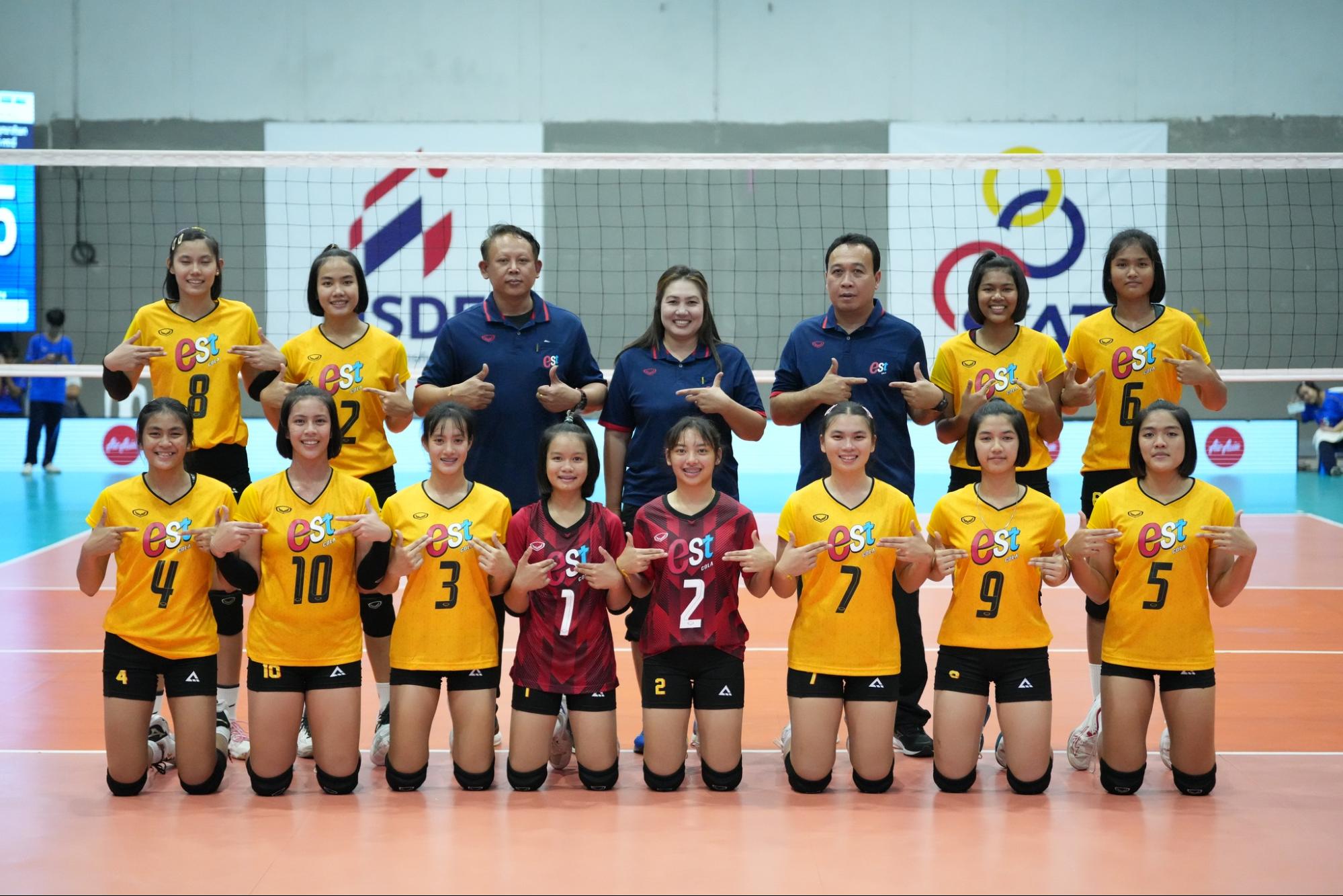 รร.กีฬานครนนท์ - มั่นใจป้องแชมป์วอลเลย์บอล ยุวชน EST COLA ยู16