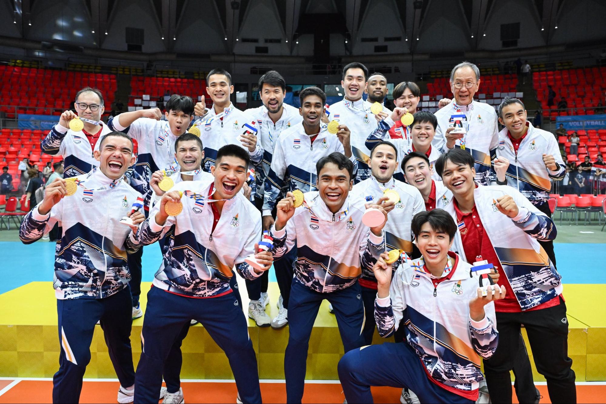 ลูกยางหนุ่มไทย - โค่นแชมป์เก่า อินโดนีเซีย ผงาดแชมป์ซีเกมส์ สมัย 9