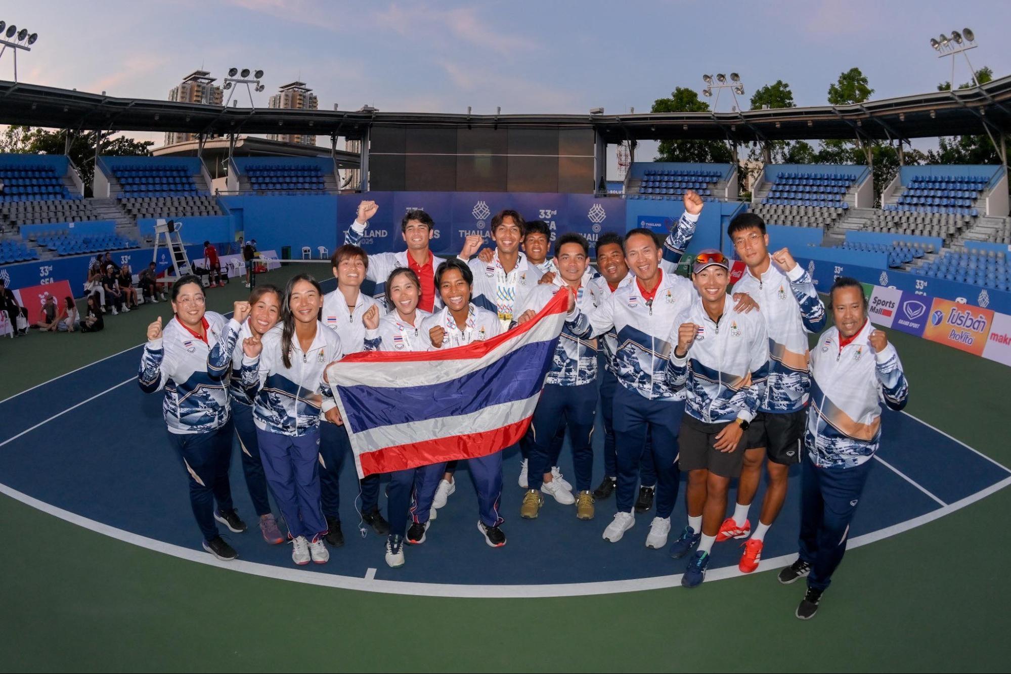 เทนนิสไทย - ได้ 3 แชมป์ซีเกมส์ 2025 ในบ้านคว้าเจ้าเหรียญทองแซงอินโดฯ