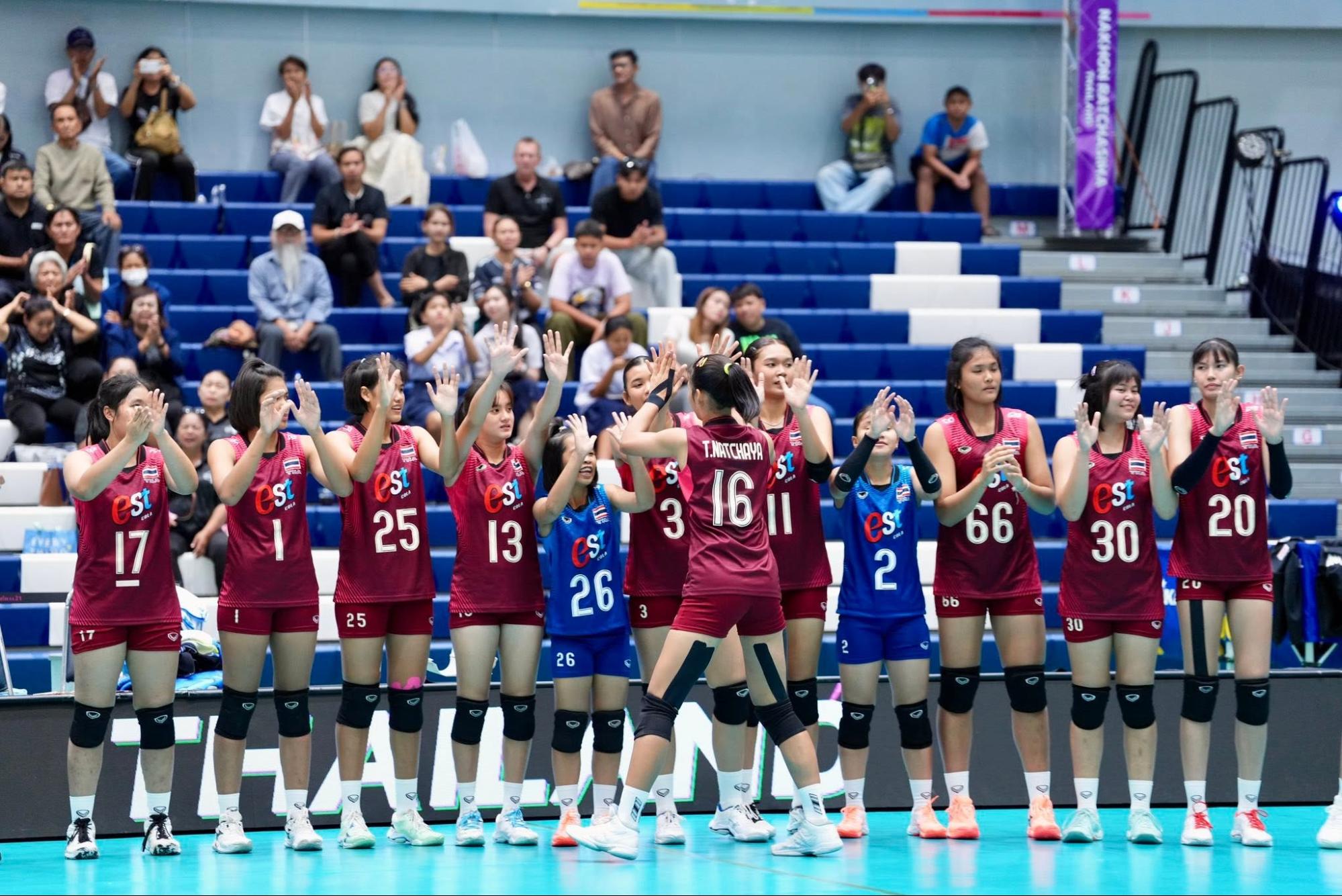 ตบสาวไทย รุ่น 18 ปี - โชว์ฟอร์มยอดเยี่ยมทุบ อินโดนีเซีย เก็บชัย 3 นัดรวดไม่เสียเซ็ต