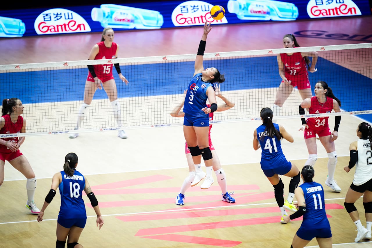 วอลเลย์บอลหญิง - รั้งที่ 17 พร้อมเช็กอันดับ เนชันส์ ลีก หลังจบสัปดาห์แรก