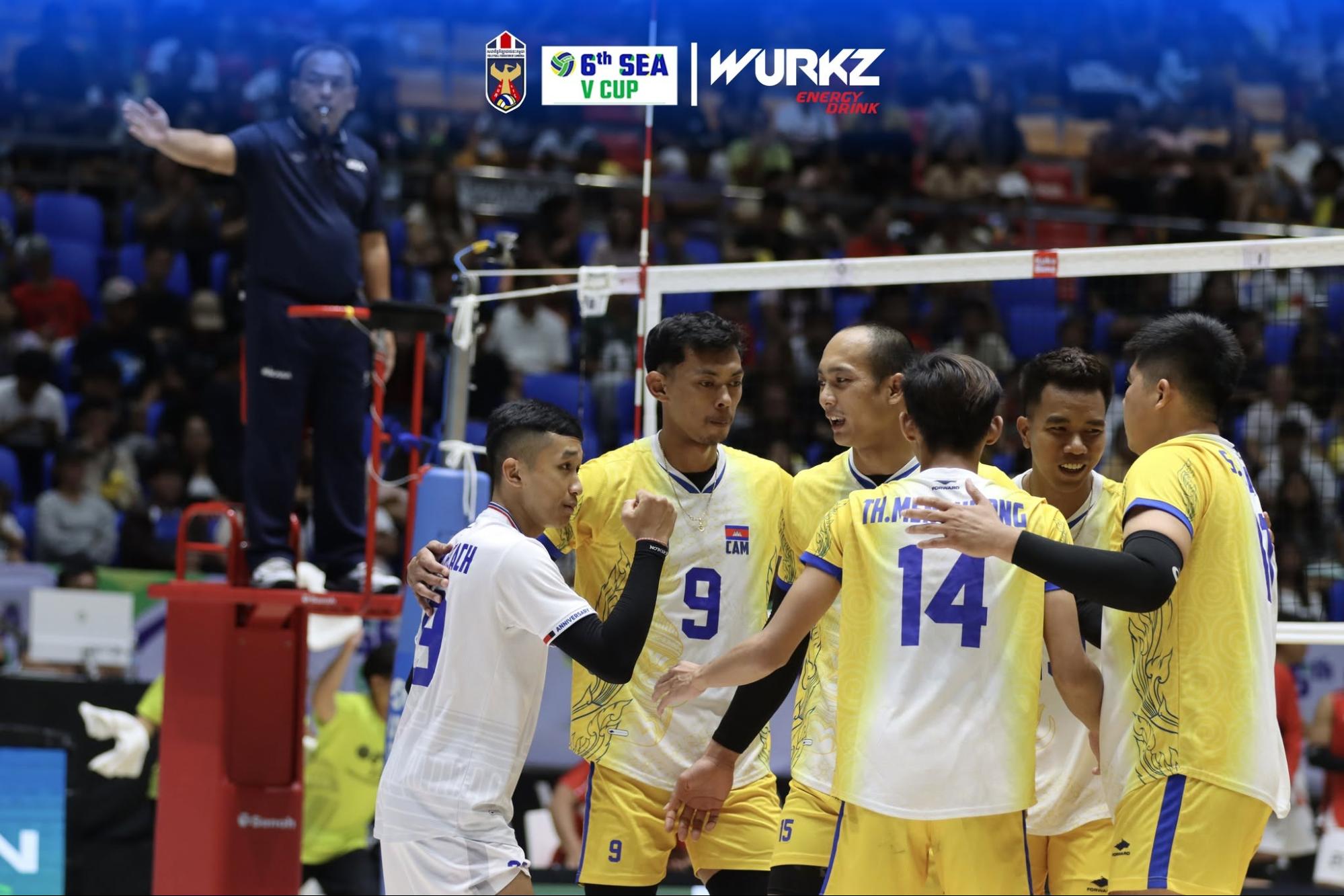 กัมพูชา - ผงาดแชมป์วอลเลย์บอลชาย ซีวี ลีก ครั้งแรก ตบหนุ่มไทย คว้าอันดับ 3